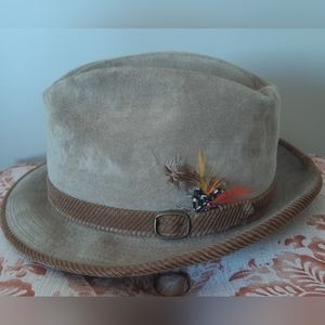 Vintage London Fog Suede & Corduroy Hat